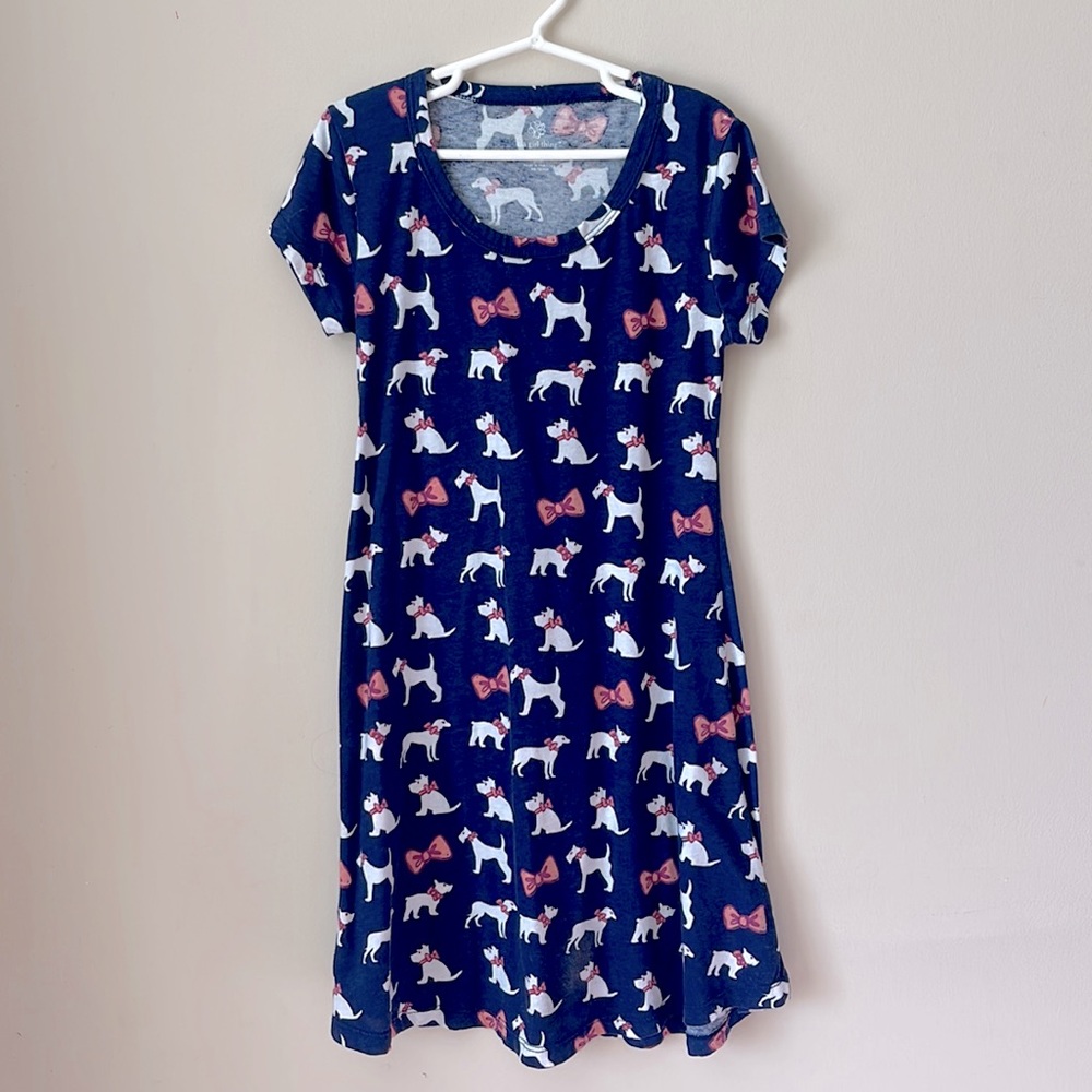 Little girl dress with dogs